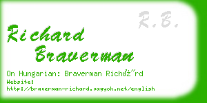richard braverman business card